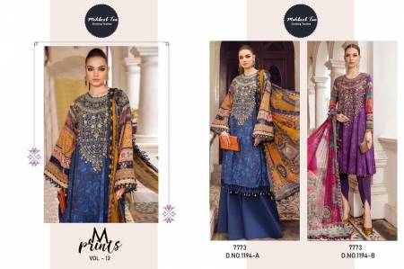 M Print Vol 12 Lawn Cotton Pakistani Suits Catalog
